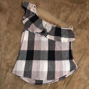 One side off shoulder blouse